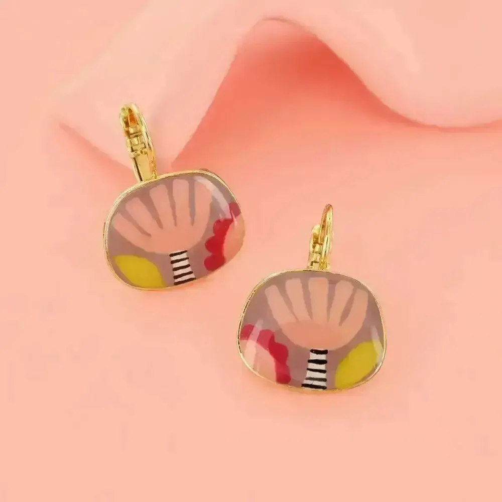 Bijoux - DORMEUSES PLUME COULEUR DORE MULTI - ILARIA.I
