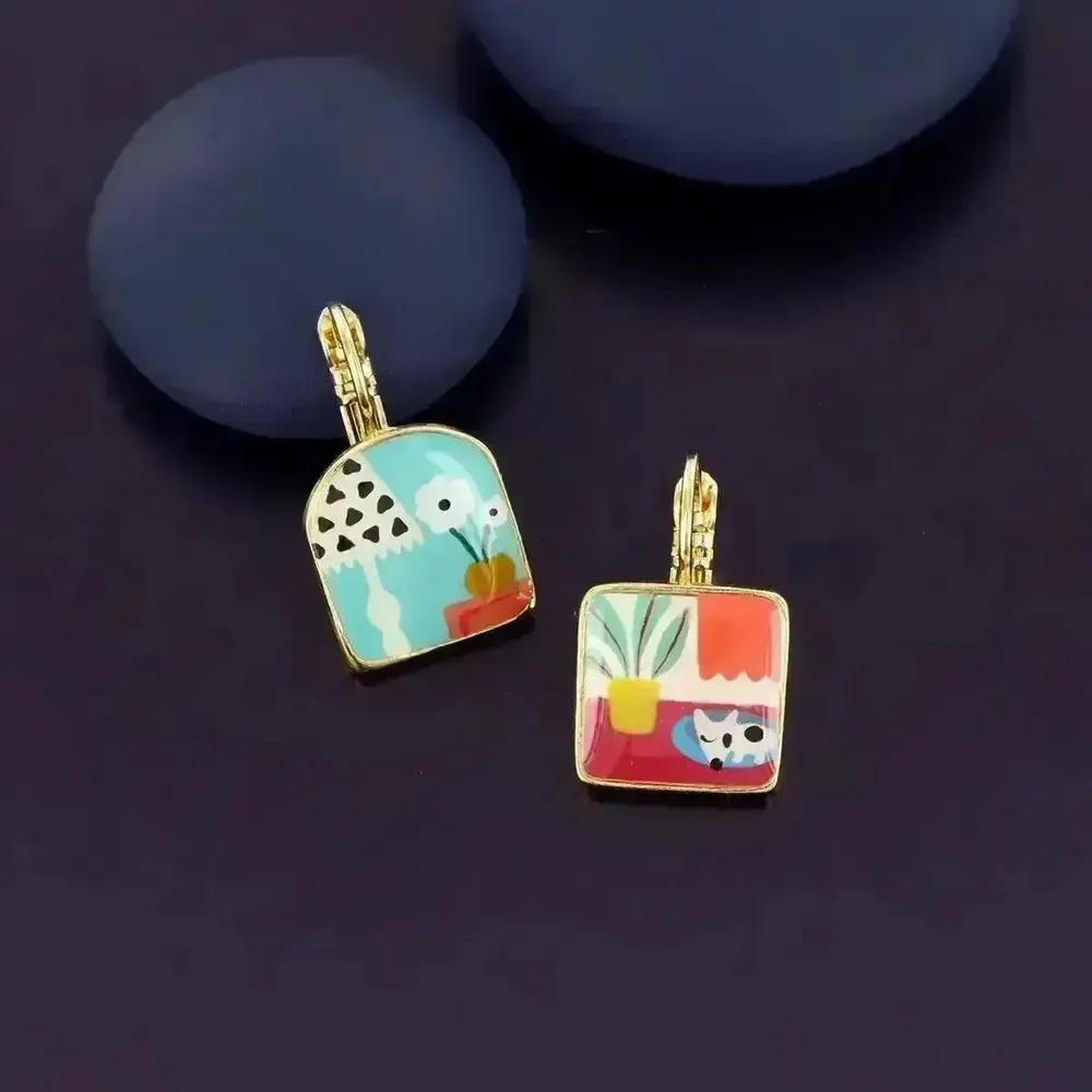 Bijoux - DORMEUSES CURIEUSE COULEUR DORE MULTI - ILARIA.I