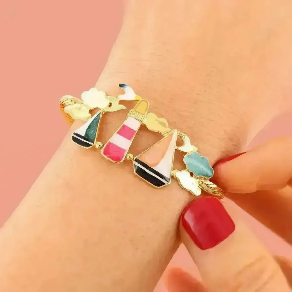 Bijoux - BRACELET HORIZON COULEUR DORE MULTI - ILARIA.I
