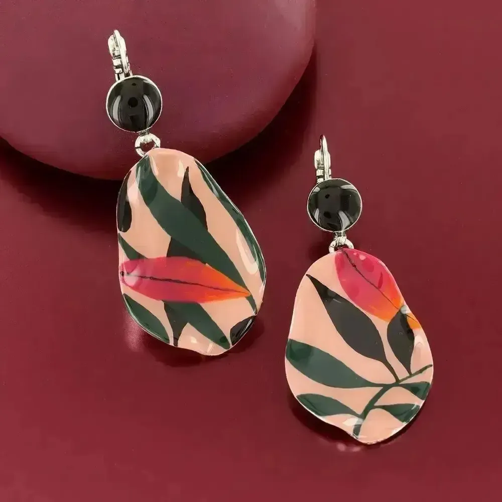 Bijoux - DORMEUSES AMAZONE COULEUR ARGENT ROSE - ILARIA.I