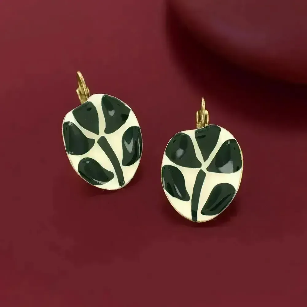 Bijoux - DORMEUSES KALY COULEUR BRONZE VERT - ILARIA.I