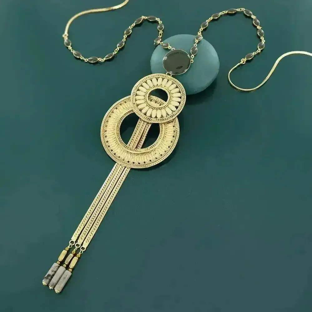 Bijoux - COLLIER SOLEDAD COULEUR DORE VERT - ILARIA.I