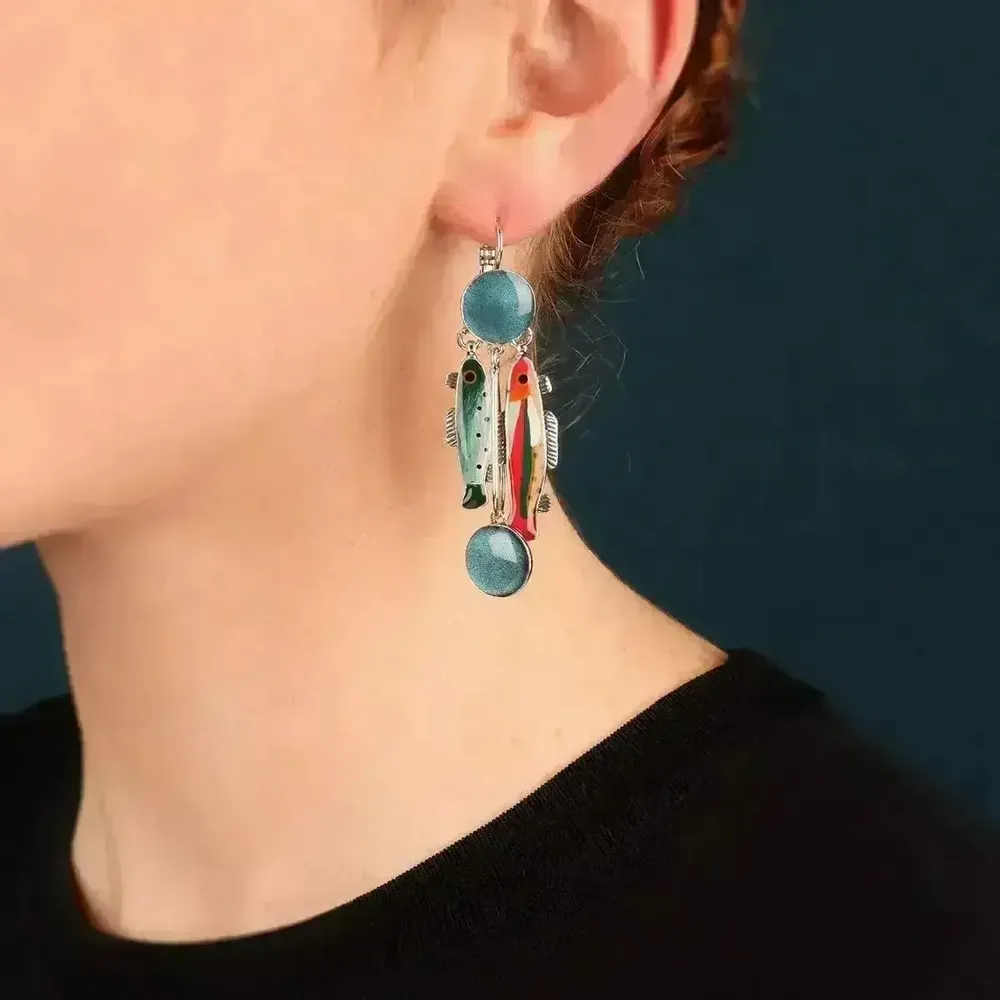 Bijoux - DORMEUSES BLUE COULEUR ARGENT MULTI - ILARIA.I
