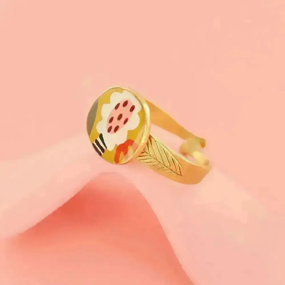 Bijoux - BAGUE PLUME COULEUR DORE MULTI - ILARIA.I