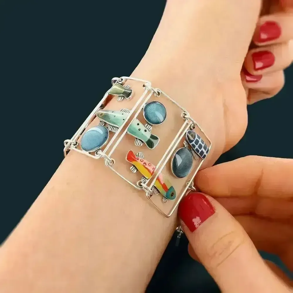 Bijoux - BRACELET BLUE COULEUR ARGENT MULTI - ILARIA.I