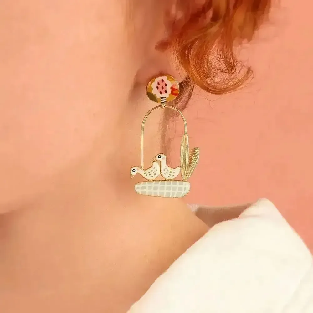 Bijoux - PUCES PLUME COULEUR DORE MULTI - ILARIA.I
