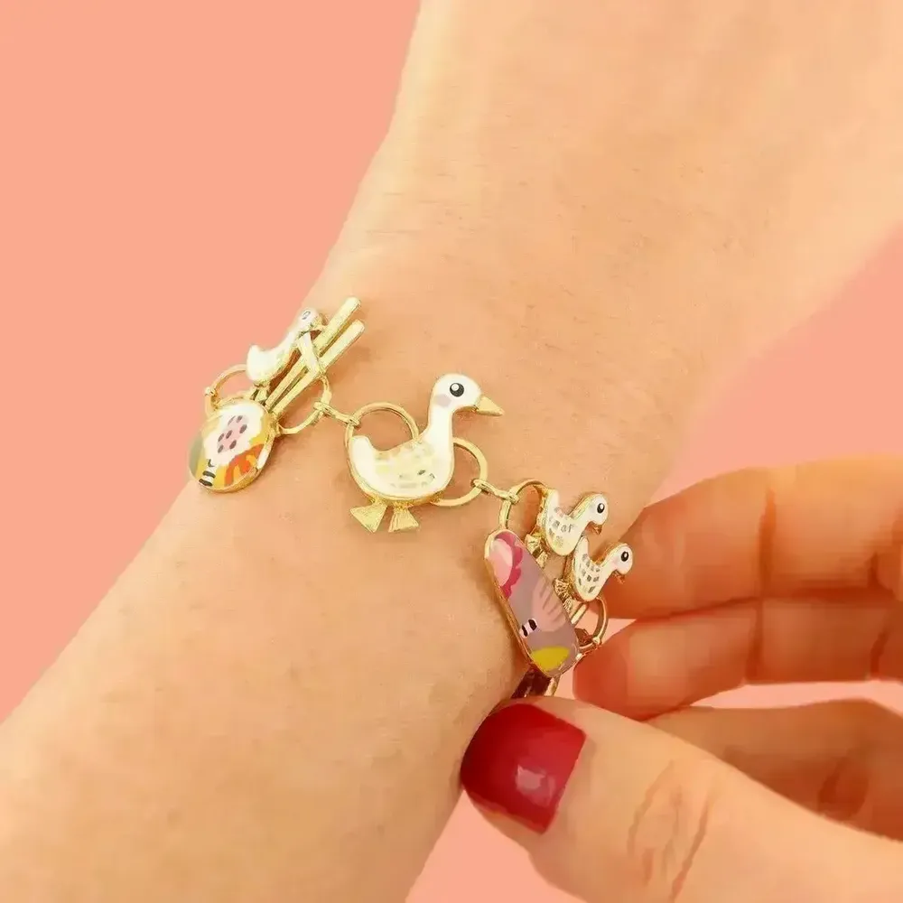 Bijoux - BRACELET PLUME COULEUR DORE MULTI - ILARIA.I