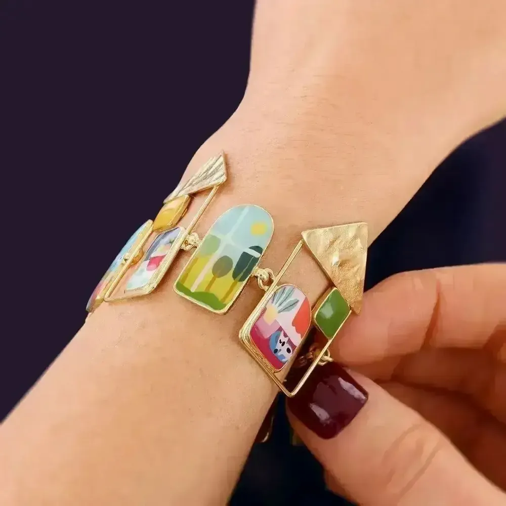 Bijoux - BRACELET CURIEUSE COULEUR DORE MULTI - ILARIA.I