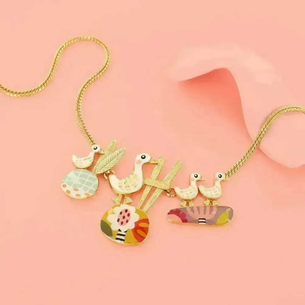 Bijoux - COLLIER PLUME COULEUR DORE MULTI - ILARIA.I