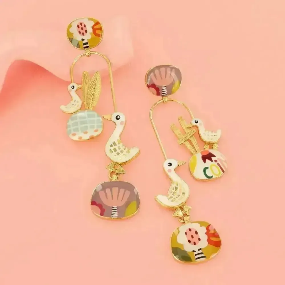 Bijoux - PUCES PLUME COULEUR DORE MULTI - ILARIA.I
