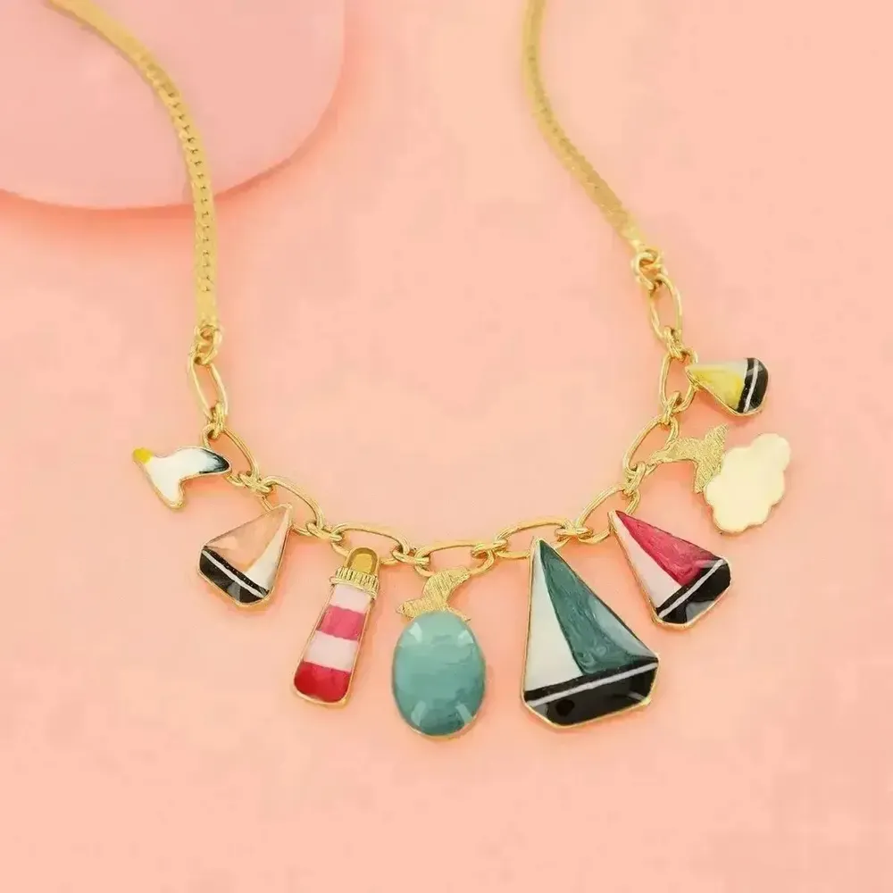 Bijoux - COLLIER HORIZON COULEUR DORE MULTI - ILARIA.I