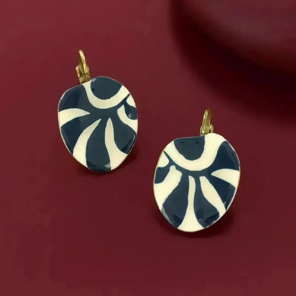 Bijoux - DORMEUSES KALY COULEUR BRONZE BLEU - ILARIA.I