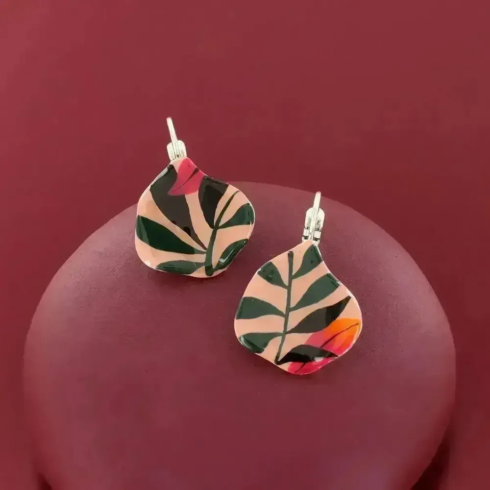 Bijoux - DORMEUSES AMAZONE COULEUR ARGENT ROSE - ILARIA.I