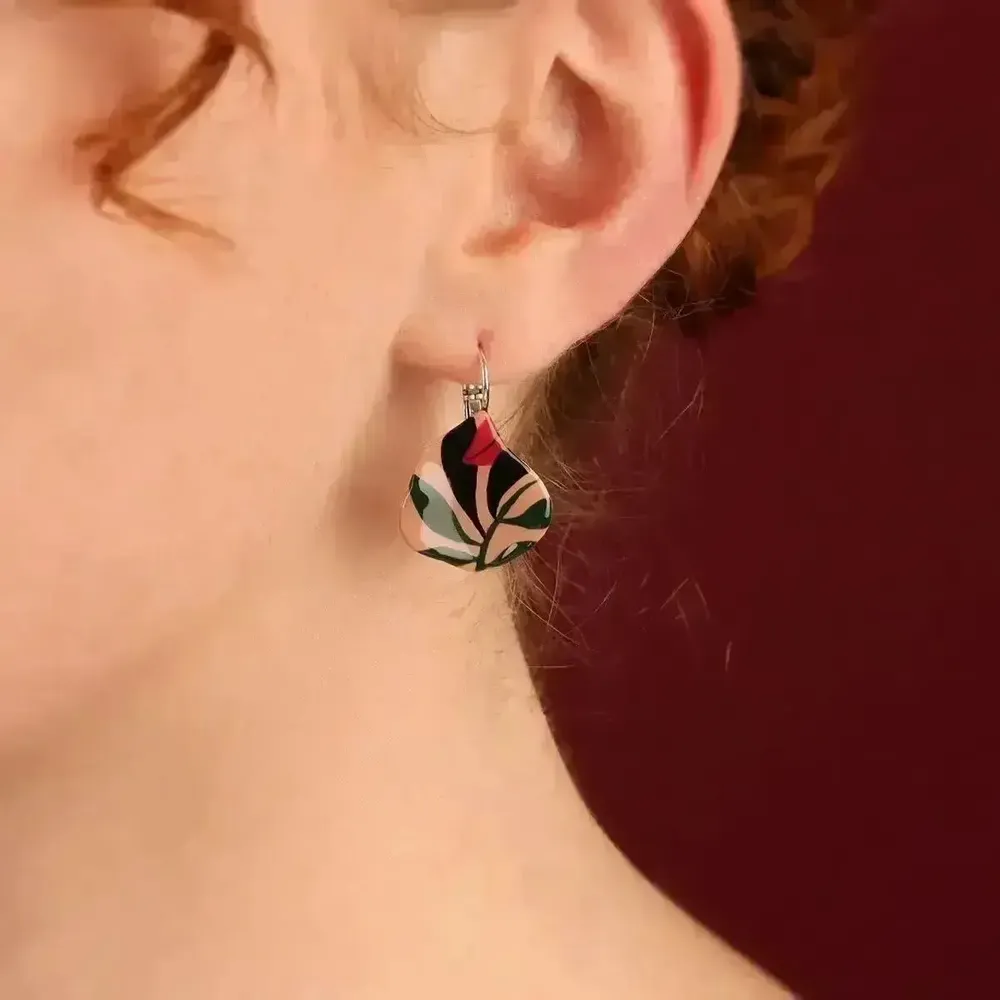 Bijoux - DORMEUSES AMAZONE COULEUR ARGENT ROSE - ILARIA.I