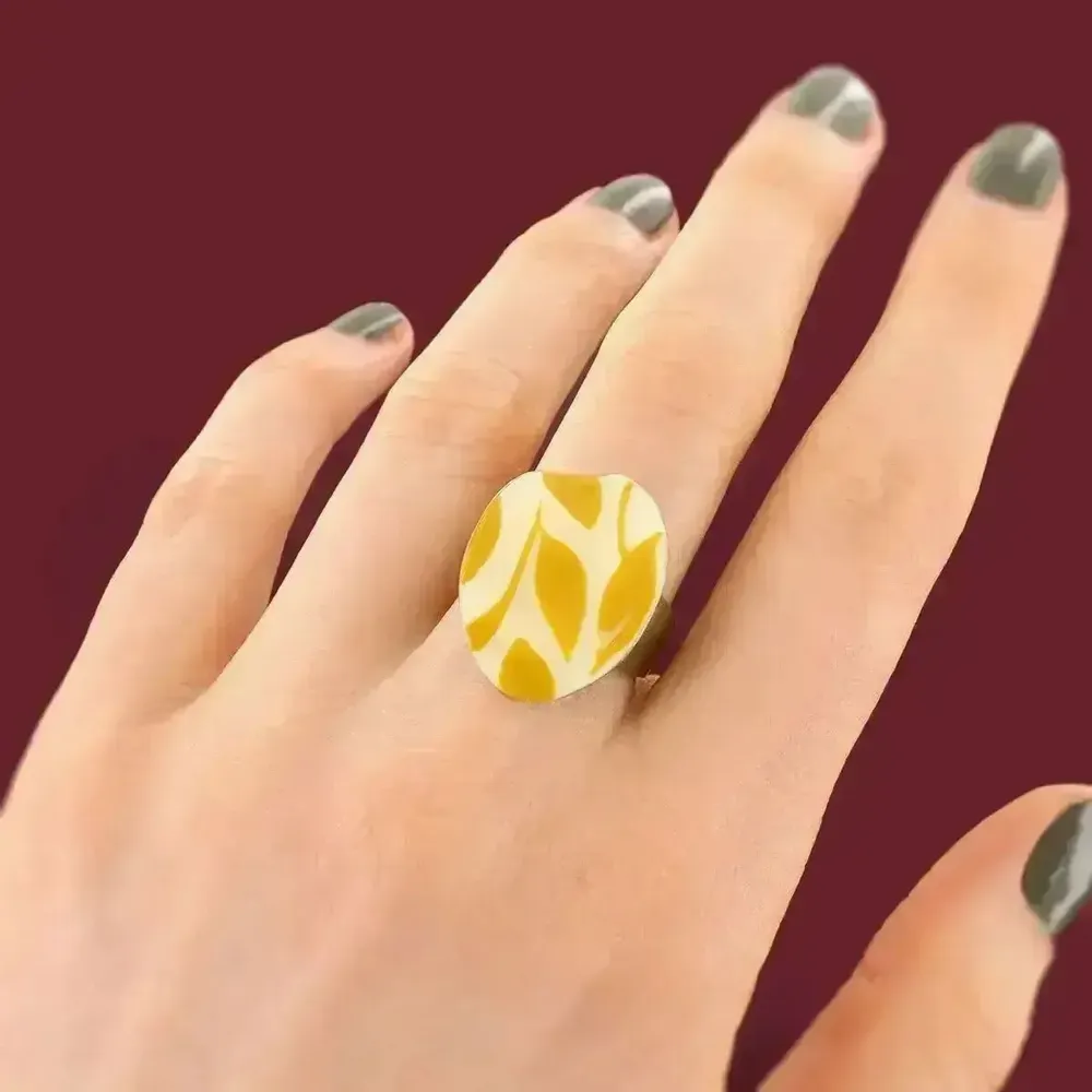 Bijoux - BAGUE KALY COULEUR BRONZE JAUNE - ILARIA.I
