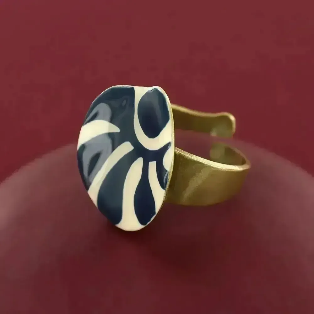 Bijoux - BAGUE KALY COULEUR BRONZE BLEU - ILARIA.I