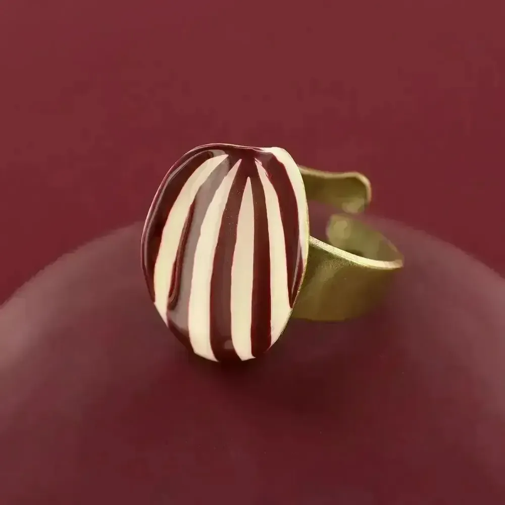 Bijoux - BAGUE KALY COULEUR BRONZE ROUGE - ILARIA.I