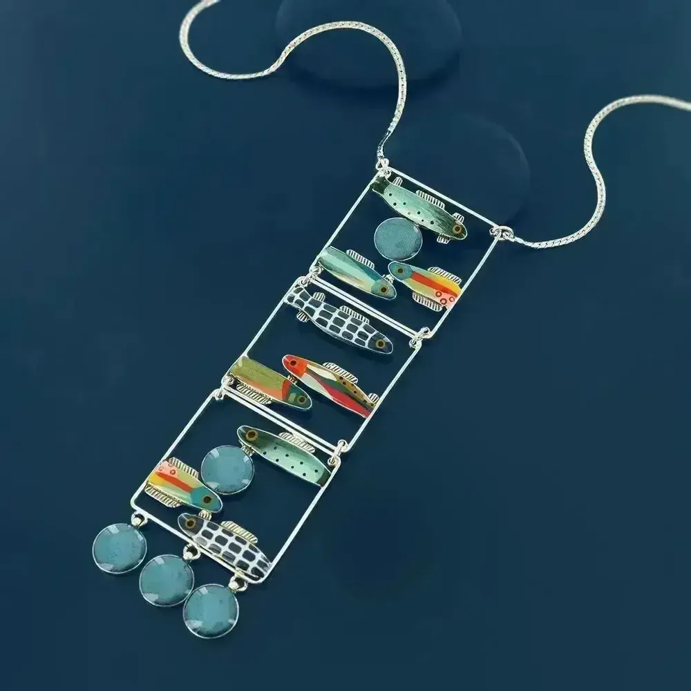 Jewelry - BLUE SILVER MULTI COLOR NECKLACE - ILARIA.I
