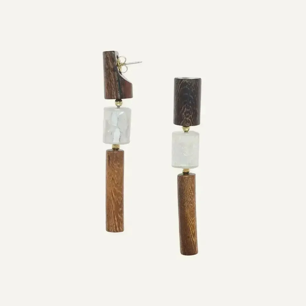 Jewelry - 3 elements post earrings - Okawa - ILARIA.I