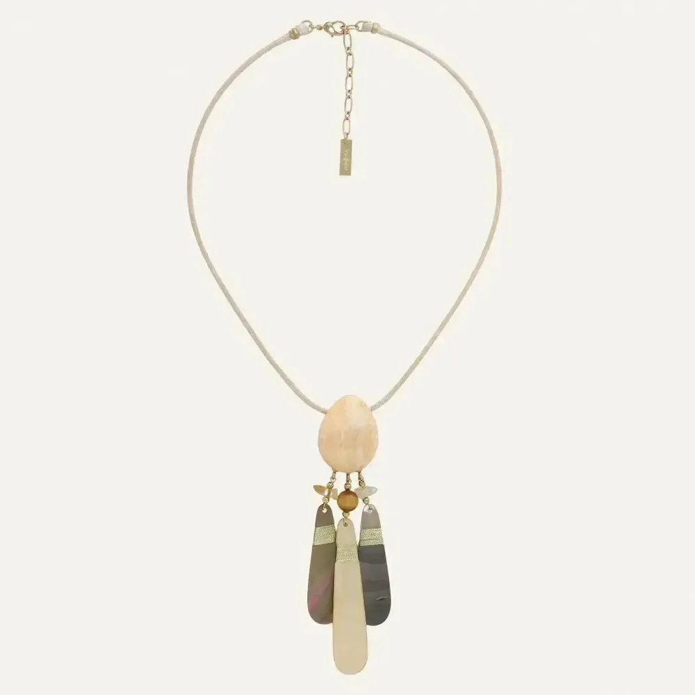 Bijoux - Collier pendentif 3 éléments en Nacre - Alegria Beach - ILARIA.I
