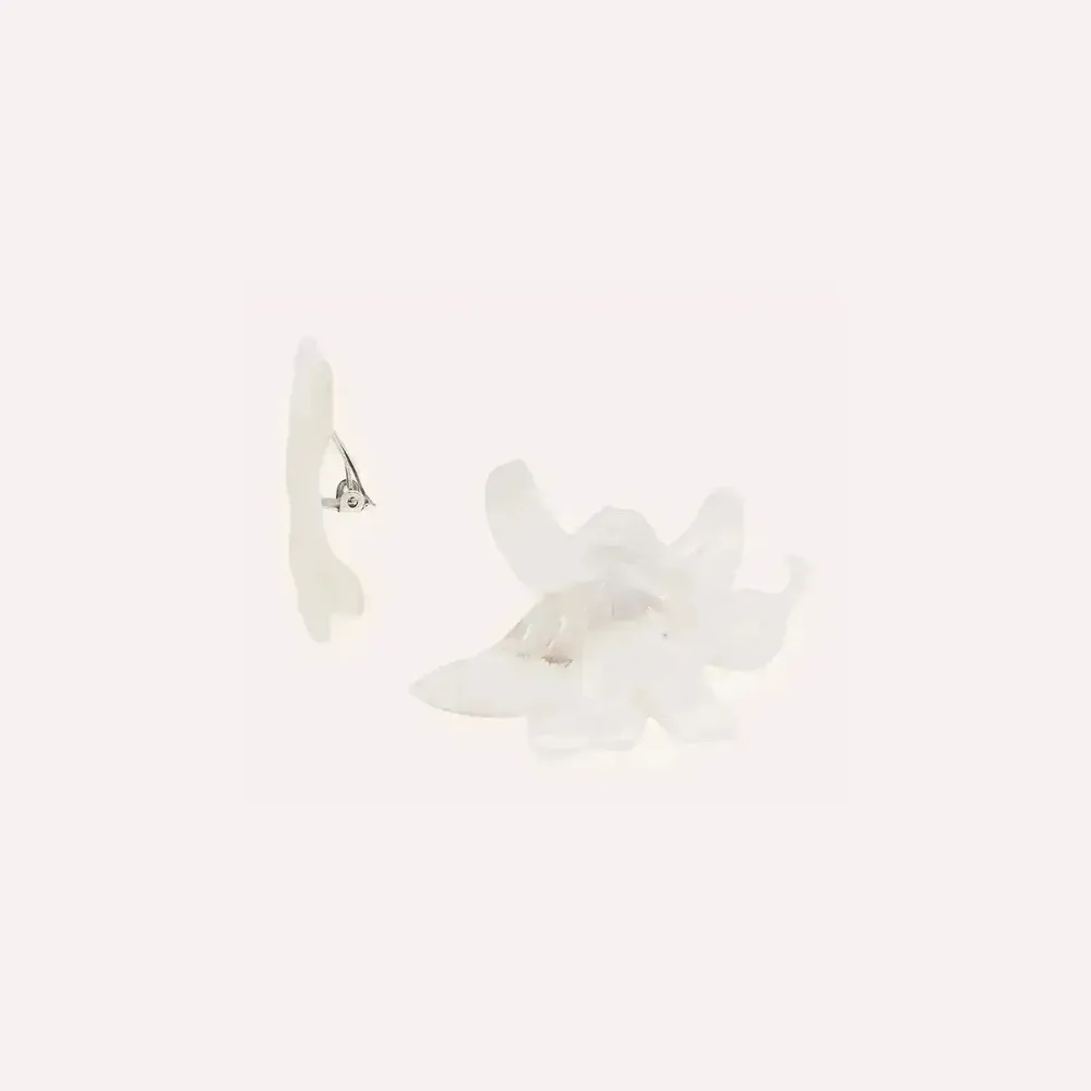 Jewelry - Big flower clip earrings - Lis Blanc - ILARIA.I