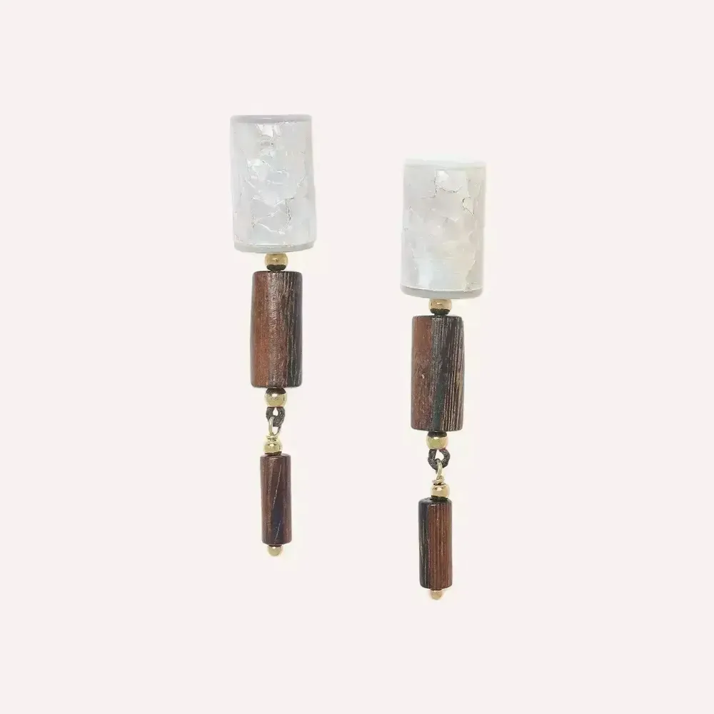 Bijoux - Boucles d'oreilles poussoir 3 éléments gradués - Okawa - ILARIA.I