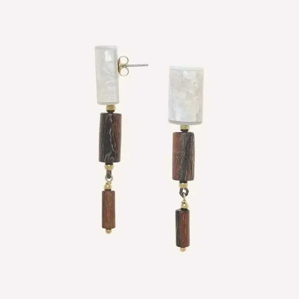 Bijoux - Boucles d'oreilles poussoir 3 éléments gradués - Okawa - ILARIA.I