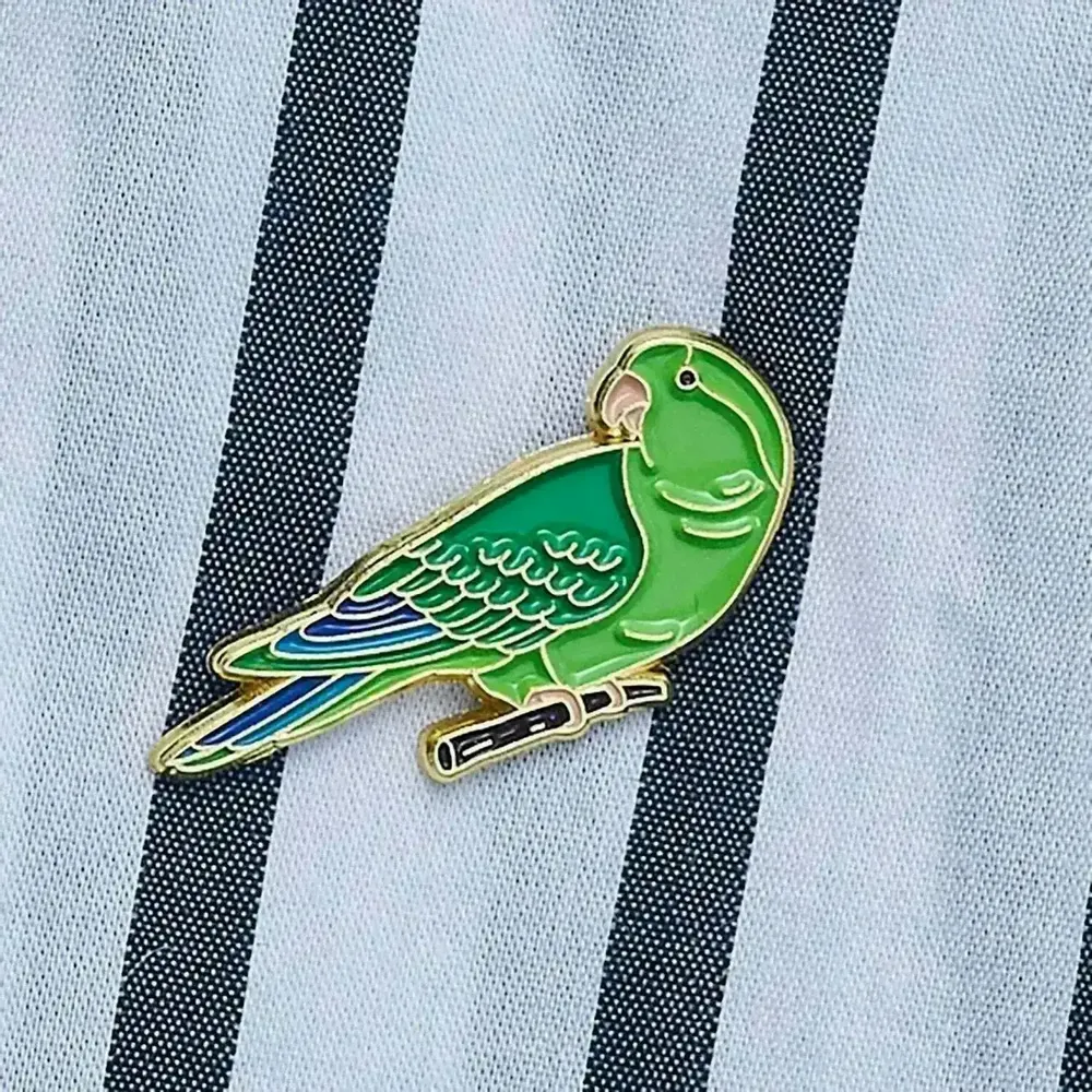 Decorative frescoes - Pin Green Parrot - ILARIA.I