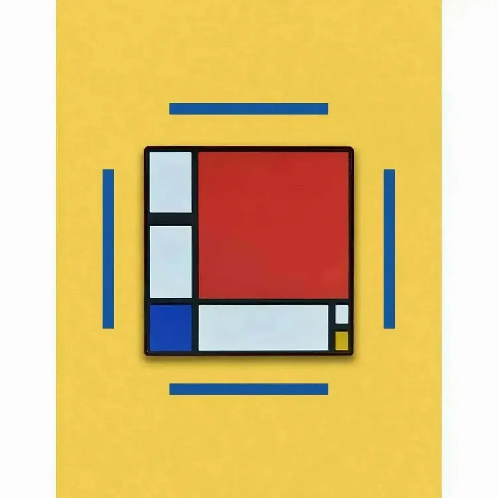 Fresques décoratives - PVC Magnet Composition with Red, Blue, and Yellow - Piet Mondrian, 1930 - ILARIA.I