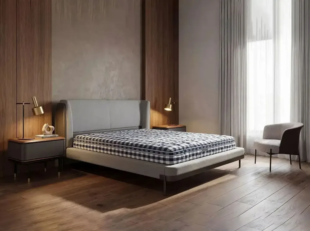 Literie pour hôtels - Matelas hybride en latex naturel avec mini ressorts ensachés Cooltex 160x200 - ILARIA.I