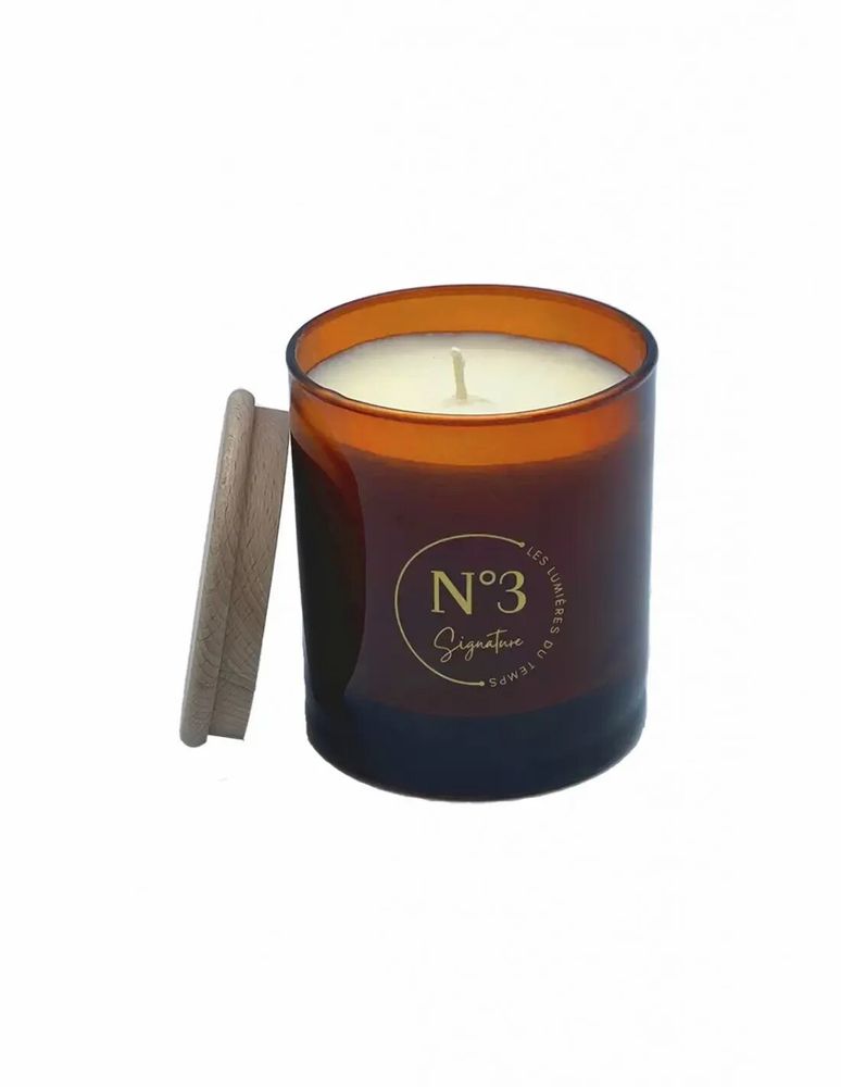 Candles - Signature Candle 290 g No. 3 Violet Leather - LES LUMIERES DU TEMPS