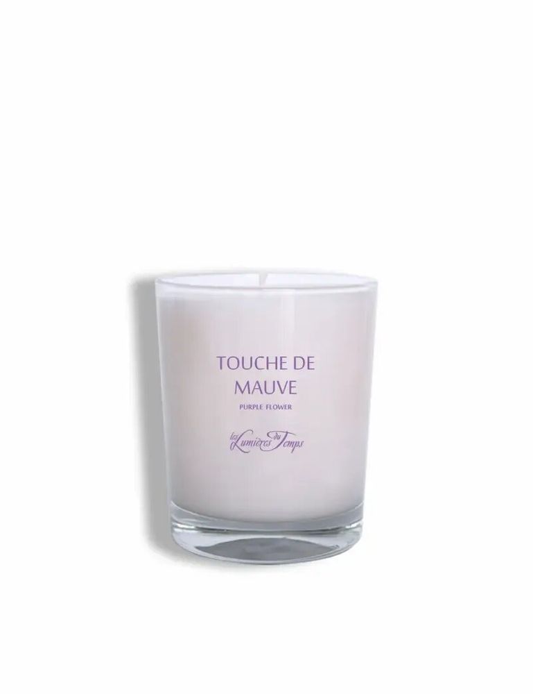 Bougies - Bougie végétale 180 gr Touche de Mauve - LES LUMIERES DU TEMPS