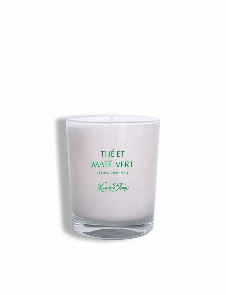 Bougies - Bougie végétale 180 gr Thé maté vert - LES LUMIERES DU TEMPS