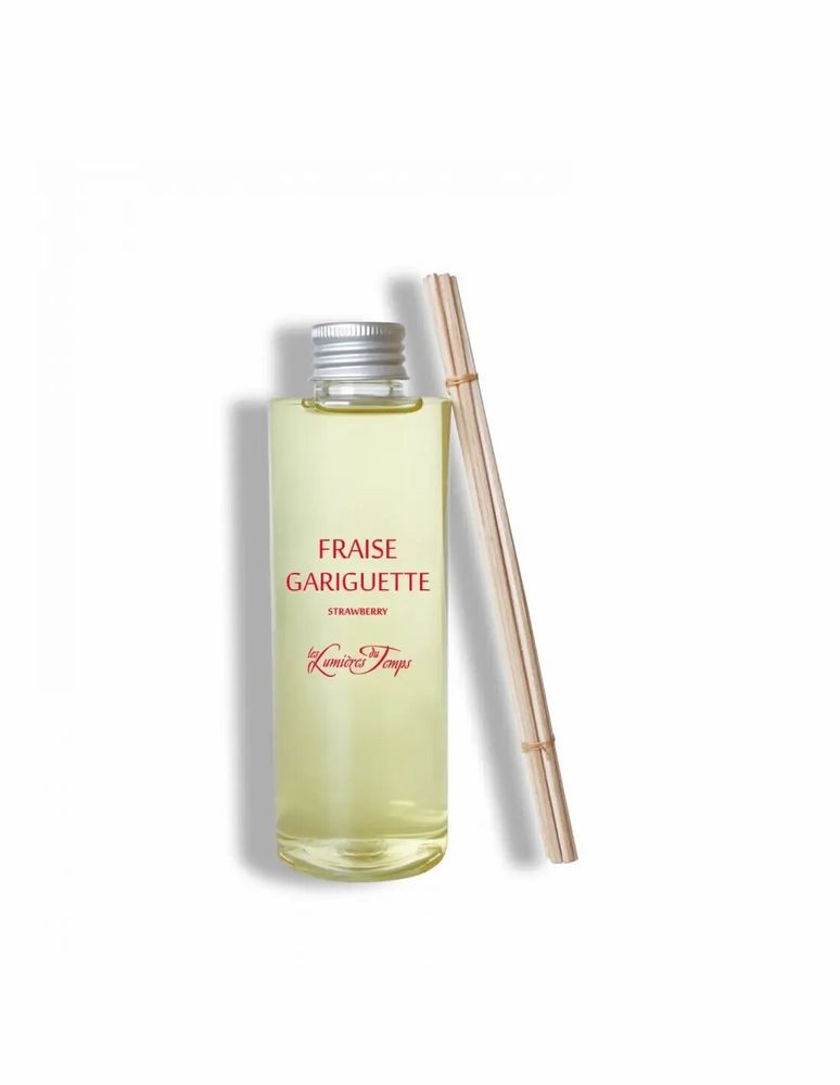 Diffuseurs de parfums - Recharge (avec rotins) pour Diffuseur de Parfum 200 ml Fraise Gariguette - LES LUMIERES DU TEMPS