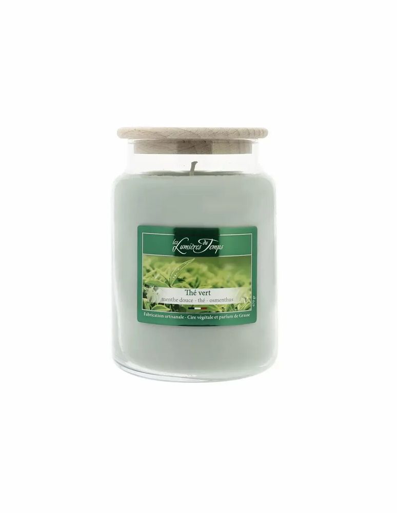 Bougies - Bougie Cire Colorée 670 g Thé Vert - LES LUMIERES DU TEMPS