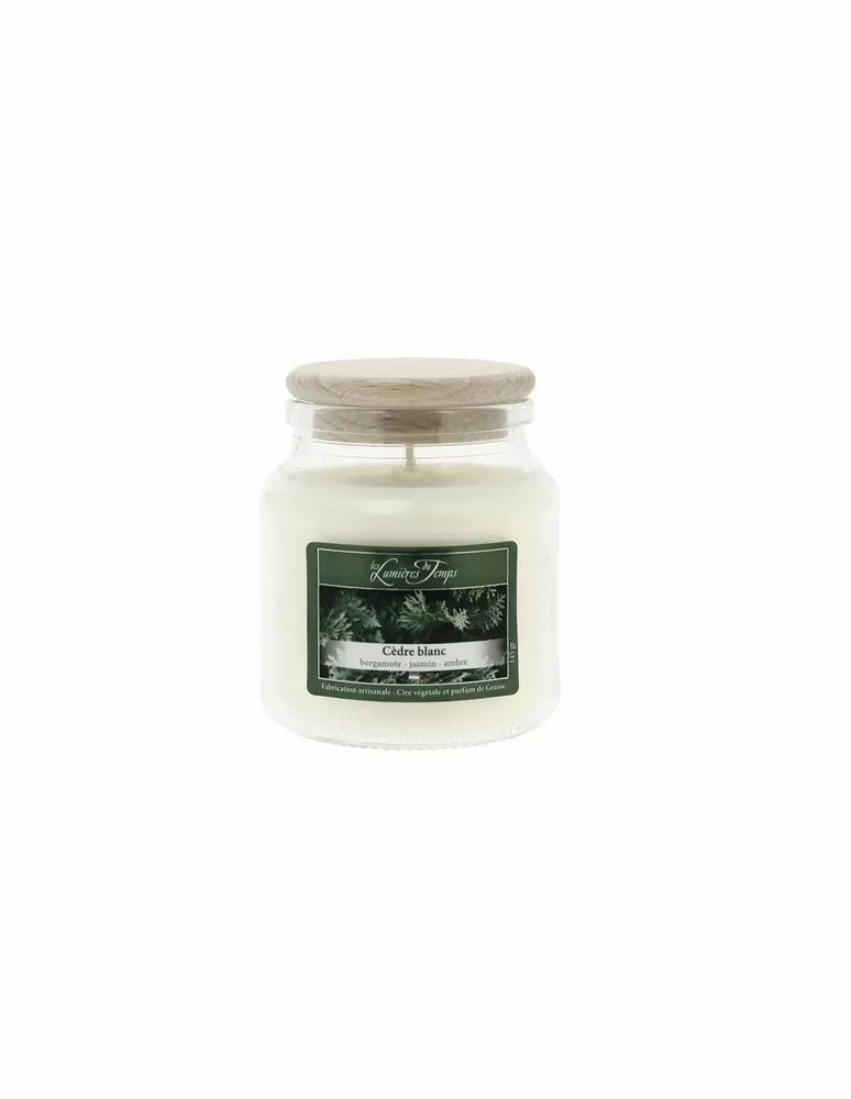 Candles - 145g White Cedar Colored Wax Candle - LES LUMIERES DU TEMPS