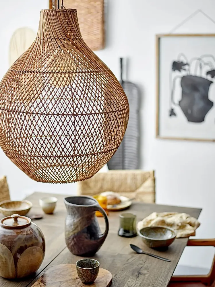 Ceiling lights - Canela Suspension Lamp, Nature, Rattan - HOLIDERMIE